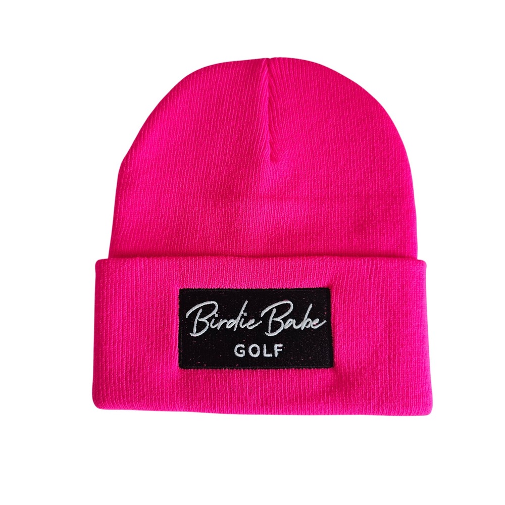 Birdie Babe Golf‎ Beanie Hot Pink Knit Winter Hat